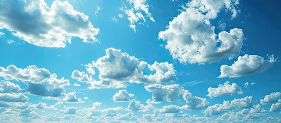 Sticker - Blue sky and clouds with a large copy space image