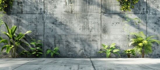 Aufkleber - A blank background with a concrete wall texture creates a suitable copy space image for various designs