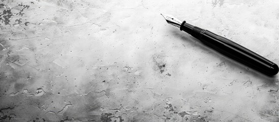 Poster - Ink pen on a blank surface with copy space image