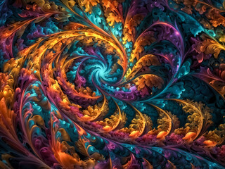 Wall Mural - abstract fractal background