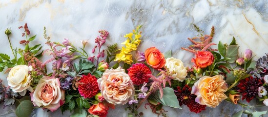 Poster - Floral arrangement with copy space image for messages