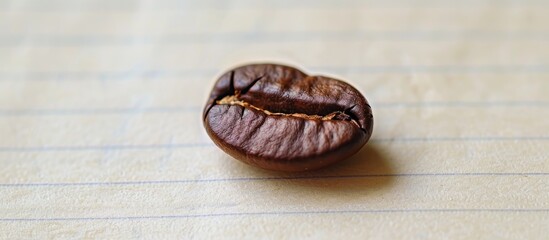 Aufkleber - Coffee bean on a notepaper for designing with a blank area for text or images known as a copy space image