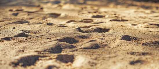 Poster - Focus on sandy ground with shadowy areas providing copy space image