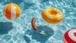 © Luba - Fun-Filled Pool with Sausages and Beach Balls