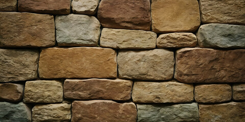 Wall Mural - rustic stone wall with warm lighting. perfect for backgrounds, textures, or historical-themed projec
