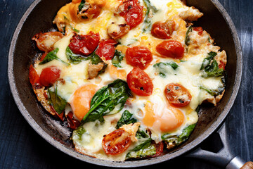 Wall Mural - healthy breakfast skillet eggs