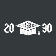 Wall Mural - Class of 2030 design, College t-shirt design printable text vector	