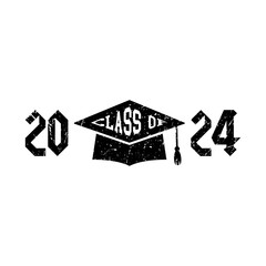 Wall Mural - Class of 2024 design, College t-shirt design printable text vector