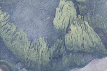 Poster - Abstract Green and Blue Marble Pattern