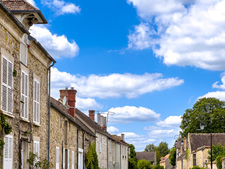 Wall Mural - Beautiful Street view of Buildings, Barbizon, France.