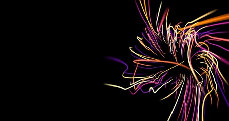 neon rays. concept for big data, blockchain, cryptocurreny, internet, hyperspace and space travel