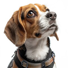 Sticker - Portrait of a Curious Beagle