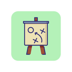Poster - Strategy line icon. Office board, scheme, presentation. Management concept. Can be used for topics like business, leadership, planning