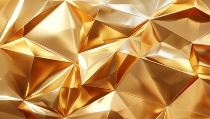 Poster - Animated abstract 3d rendering of triangulated surface. Modern background, polygonal shapes, minimalistic design for poster, cover, branding, banner, placard.
