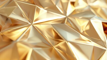 Poster - This is an abstract rendering of triangulated surface in 3D, with a modern background and futuristic polygonal shape. Low poly minimalistic design for poster, cover, branding, banner, placard, etc.