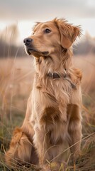 Wall Mural - golden retriever dog