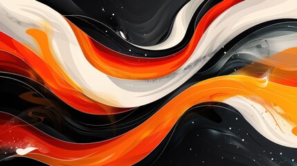 a dynamic, powerful design with bold shapes and vibrant colors, capturing a sense of strength and en