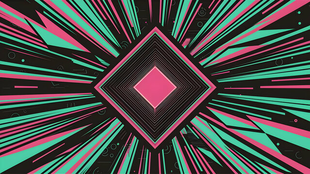 Neon Geometry Captivates A Neo Brutal Masterpiece