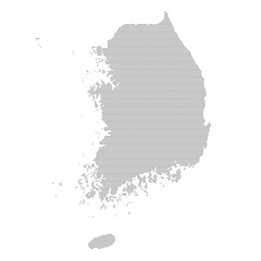 Sticker - South Korea map with dotted pattern vector illustration