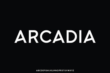 Wall Mural - modern decorative alphabet display font vector. creative arcadia sans serif typeface