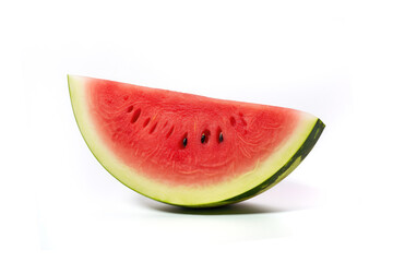 Wall Mural - Watermelon Cuts Set Isolated, Water Melon Slices, Square Fruit Parts, Wedges, Seedless Watermelon