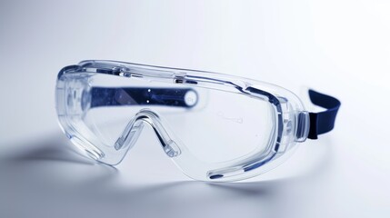 Safety goggles on a white background