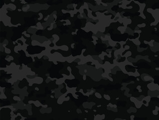 Wall Mural - 
black camouflage background, military texture night print, fashionable urban design