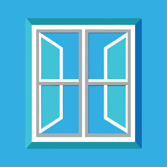 Poster - a window on the facade of a house or apartment building
