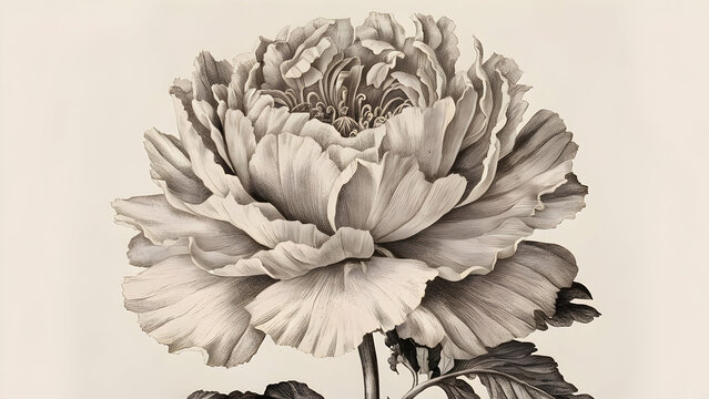 Close Up Engraving Unveiling the Beauty of Flower Type