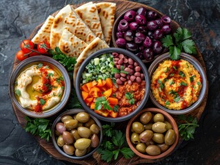 Wall Mural - Delicious Middle Eastern Mezze Platter