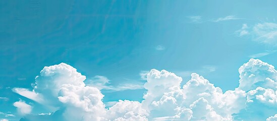 Canvas Print - Daytime background with blue sky and white clouds perfect for copy space image