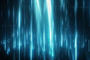 Dark blue seamless abstract background with neon beams glowing futuristic technology or fantasy sci-fi digital refraction stripes effect ba generative AI.