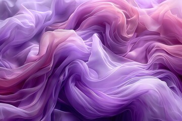 Canvas Print - A purple and pink fabric with a wave pattern