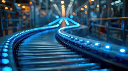 Sticker - Conveyor Belt in a Factory