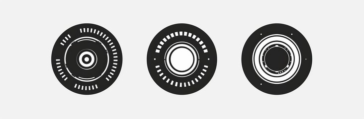 Poster - technology digital cyber design isolated hud icon