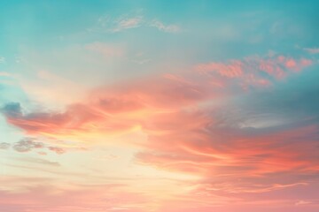 Poster - With a blue and orange natural background, this is an abstract gradient sunrise.