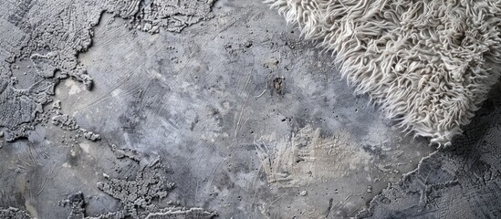 Poster - textured design on a smooth gray rug perfect for a copy space image