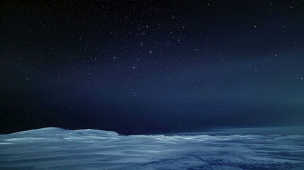 Wall Mural - a dark sky with a few stars and a large ice block