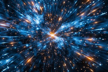 Wall Mural - a concept of time traveling through space and time. physical science.