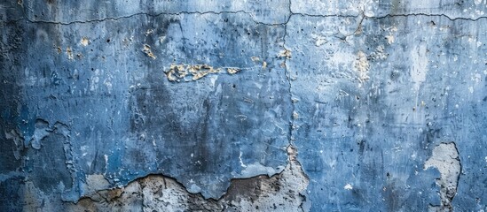 Poster - Blue concrete texture suitable for design projects with an empty area for images and text copy space image