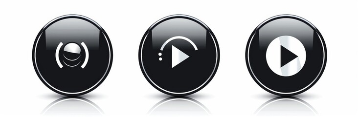 Poster - a hud icon element representing technology, digital and cyber design, isolated