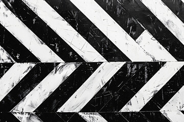 Poster - Abstract black and white chevron pattern background, perfect for design projects. Black and White abstract background with arrow symbols, in the style of wall art.