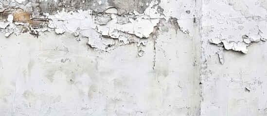 Canvas Print - A weathered white wall with textural imperfections providing ideal copy space for images