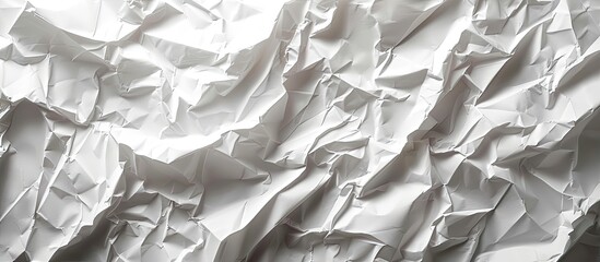 Poster - abstract set design backdrop of crumpled white paper providing copy space image