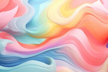 Wall Mural - Vibrant and colorful abstract wavy background with fluid motion design and modern artistic digital art texture for contemporary wallpaper and trendy graphic illustration visual effect