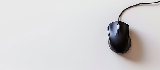 Fototapete - White background with copy space image featuring an isolated PC mouse
