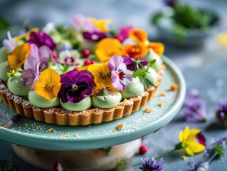 Sticker - cupcakes with flowers