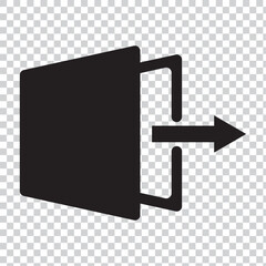 Poster - Logout exit icon illustration design. logout vector icon. Transparent PNG available
logout icon in line style. Eps 10.