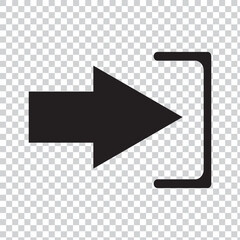 Poster - Logout icon.Vector logout Icon template black color editable. log out Icon symbol Flat vector illustration for graphic and web design.