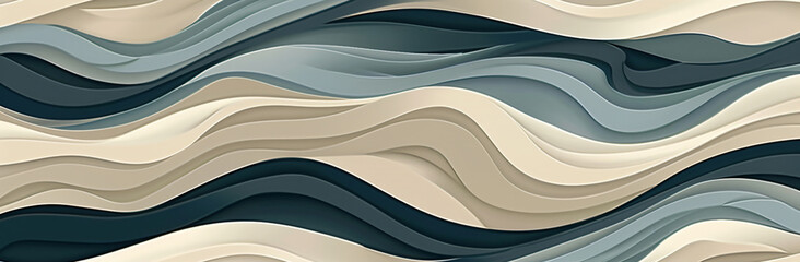 Poster - 
Abstract wavy lines background with muted colors and fluid shapes, creating an elegant design for artistic projects or digital backgrounds.